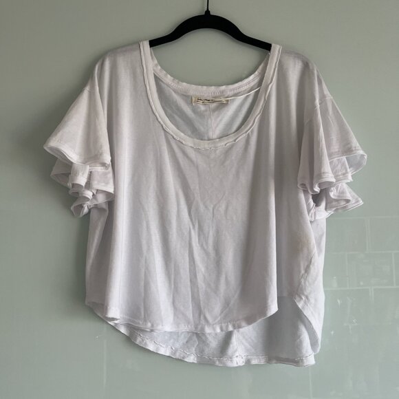 We The Free T-Shirt Bundle (2) Oversized Black Curved Hem Tee & White Cropped S - Picture 6 of 9